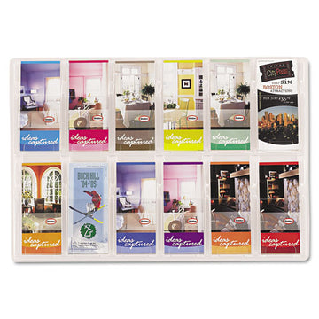 Safco® Reveal Clear Literature Displays, 9 Compartments, 30w X 2d X 22.5h, Clear freeshipping - TVN Wholesale